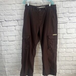 Ecko Unltd Mens Y2K Baggy Brown Cotton Wide Leg Cargo Pants Size 35* Streetwear